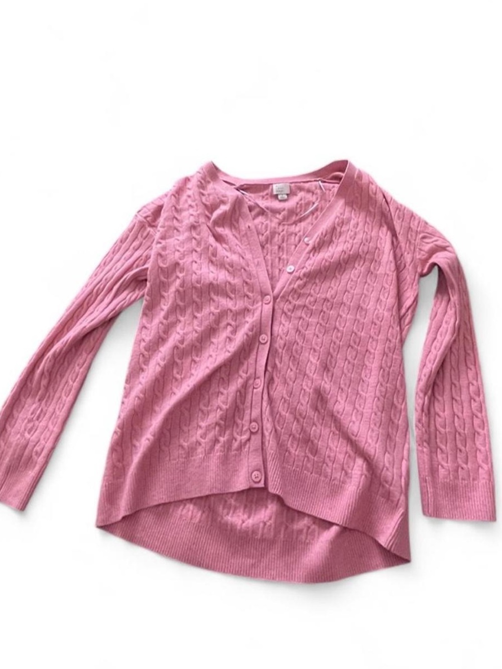 a new day Pink Cable-Knit Button-Front Cardigan